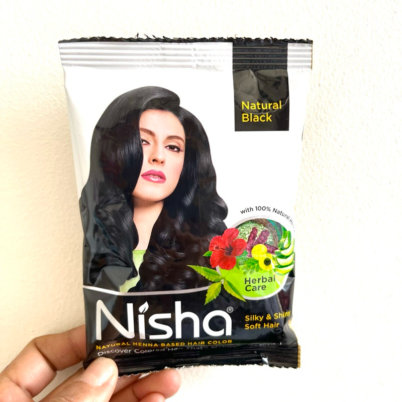 เฮนน่าย้อมผม/ Nisha Natural Black Hair Colo/r Dye Henna Based Black/ 10 g และ 25 g /อินเดียแท้
