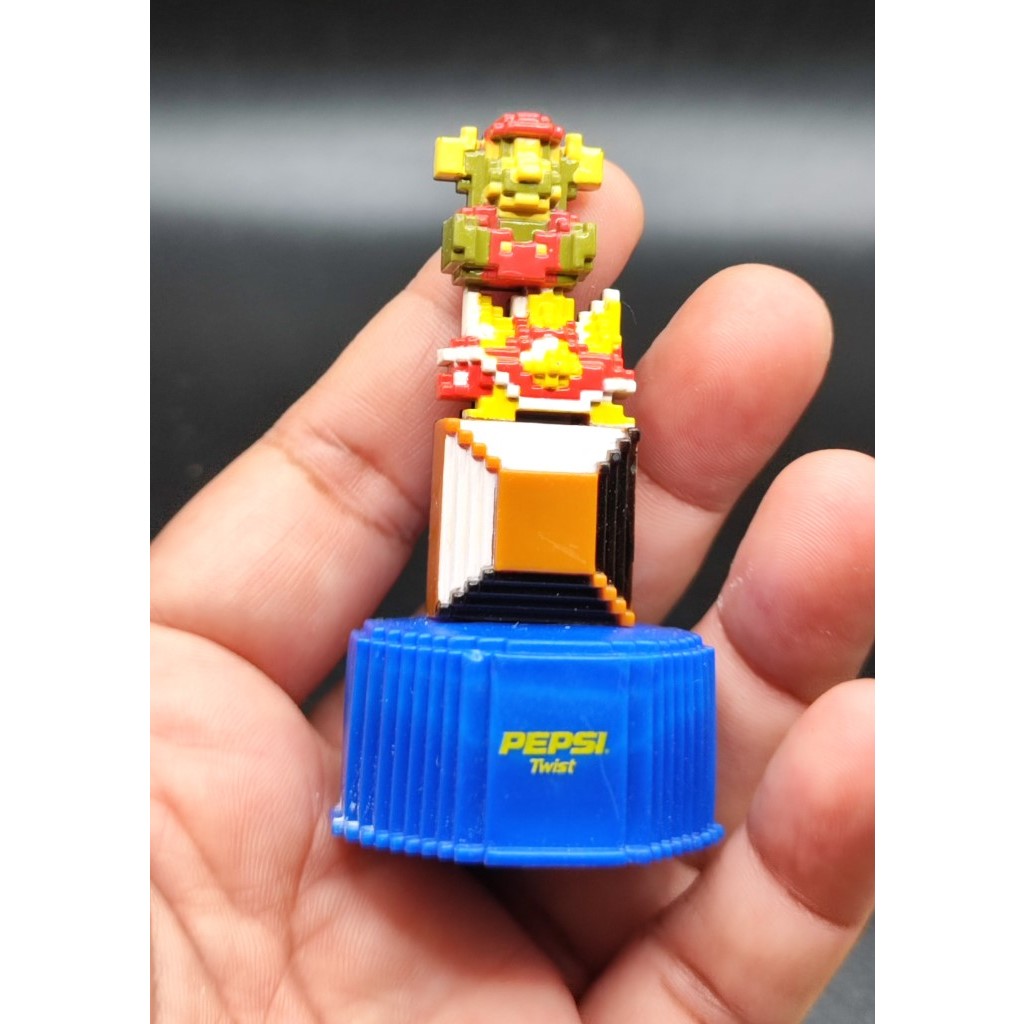 ฟิกเกอร์ งานฝา หายาก Nintendo Super Mario Bros. "4. MARIO TOGEZO" Pepsi Twist Bottle Cap Figue Japan