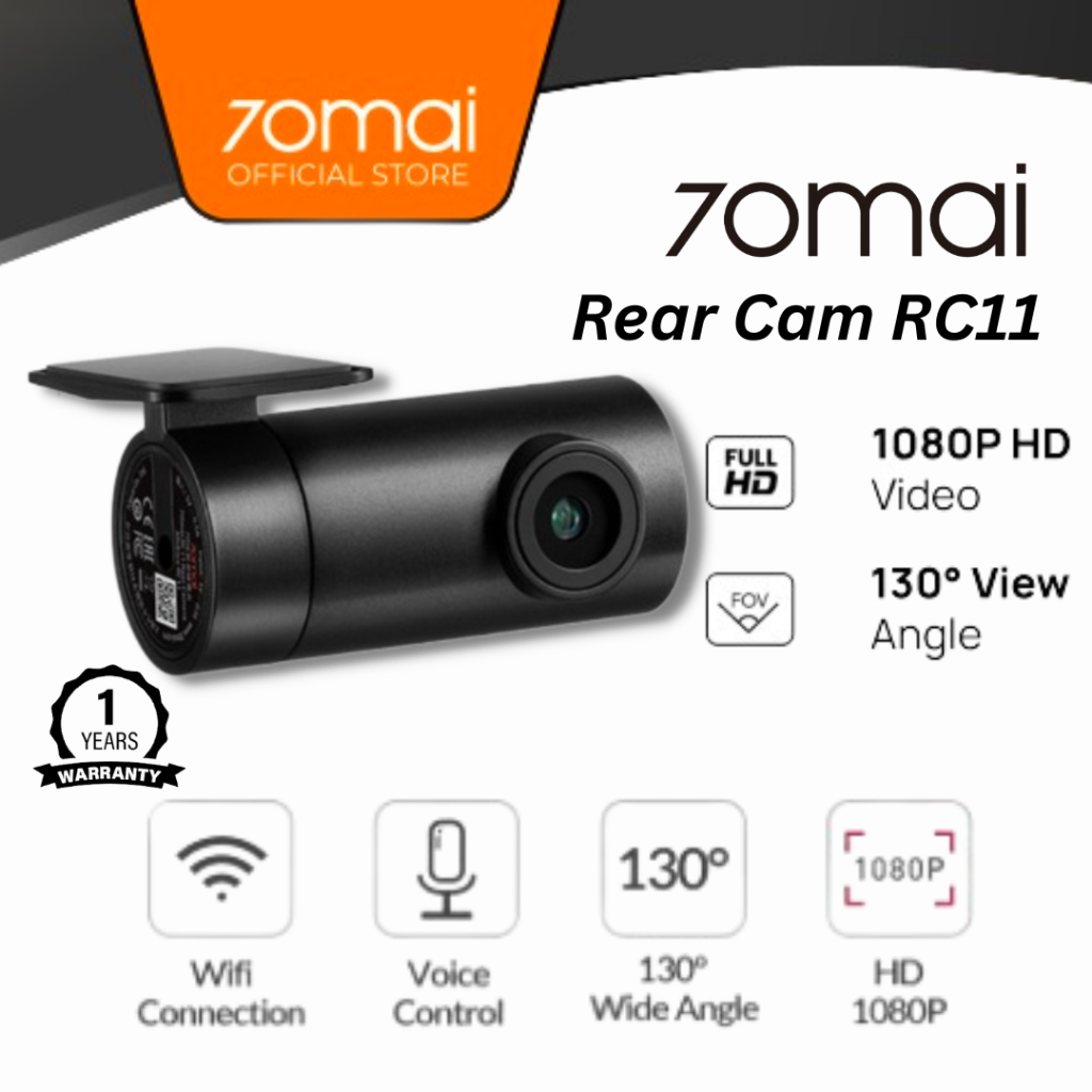 [NEW] 70MAI RC11 / RC12 Rear Cam กล้องด้านหลัง สำหรับ 70 mai A200 / A400 / A500S / A800S / A810 Dash Cam