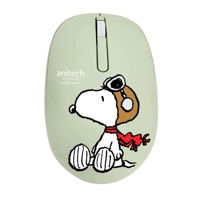 WIRELESS MOUSE (เมาส์ไร้สาย) ANITECH WIRELESS SNOOPY SNP-W233-GR GREEN