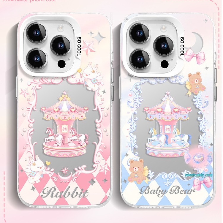 [จัดส่งในพื้นที่] เคสโทรศัพท์สีเงินแบบหมุนเข้ากันได้กับ iPhone 12 13 14 15 Pro MAX XR XS 6 7 8 Plus SE 2020 phone cover