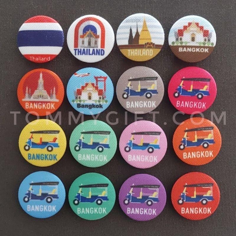 Tommygift ชุดแม่เหล็กไทยแลนด์ และกรุงเทพ แม่เหล็กตุ๊กตุ๊ก ขนาด 3.2 ซม.