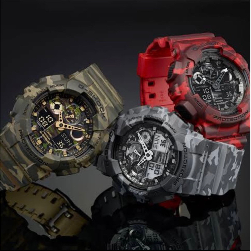 สายนาฬิกา G-Shock รุ่น Ga-100,Ga-110,Ga-120,GD-100,GD-120 ลายพราง(camo)