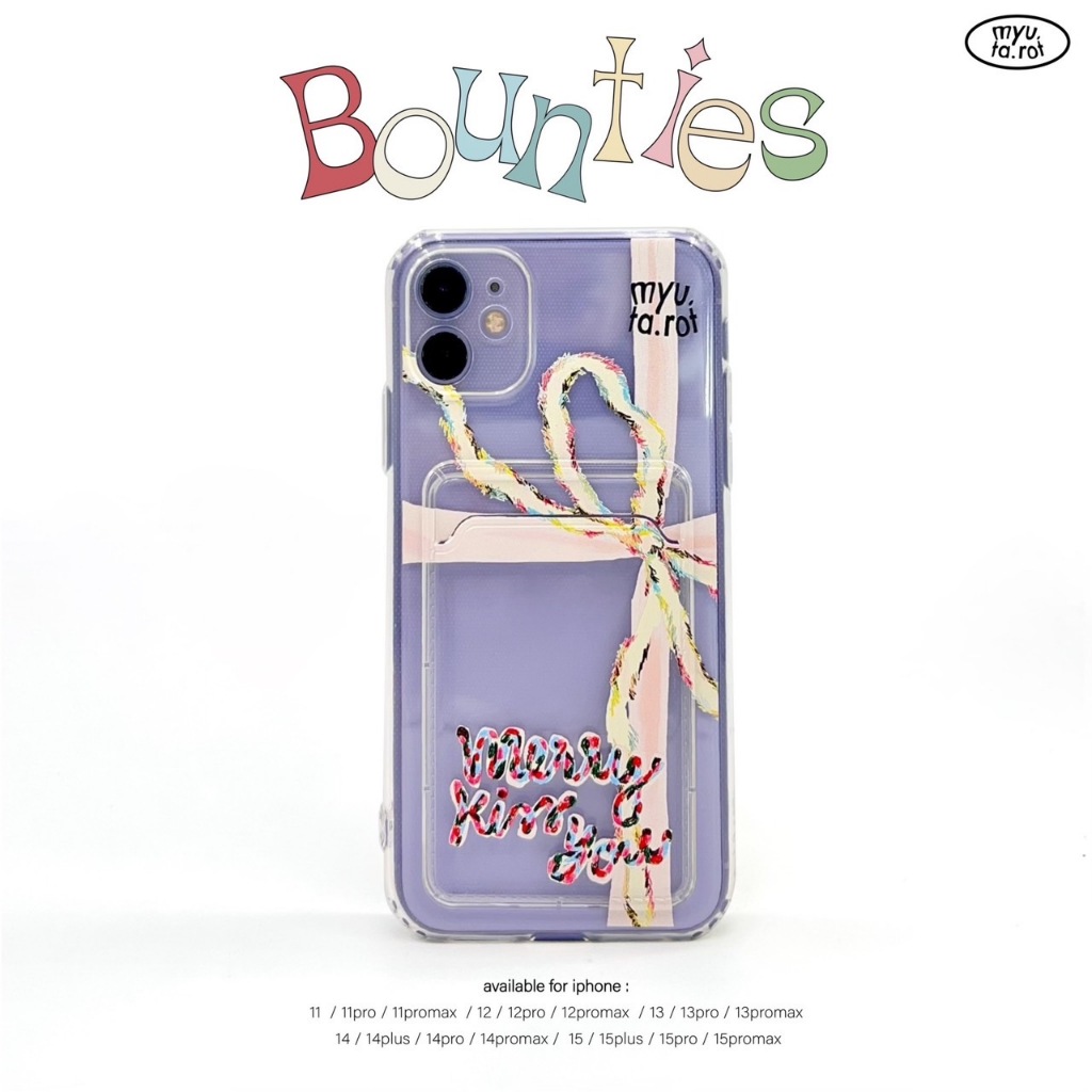 myutarot เคสมือถือใส่บัตร สำหรับไอโฟน ลาย Bounties เคสมือถือ เคสใส่การ์ด เคสน่ารัก