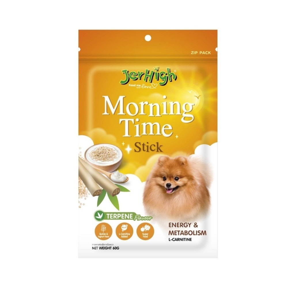 JERHIGH MORNING TIME STICK เจอร์ไฮ มอนิ่ง ไทม์ สติ๊ก ขนมแท่งสุนัข 60 กรัม(60g.)