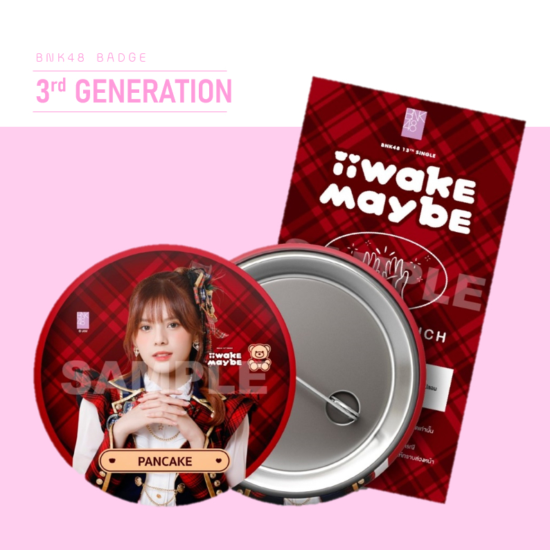 [เข็มกลัด] BNK48 รุ่น 3 Badge คละลาย First Rabbit The Merry Memorial