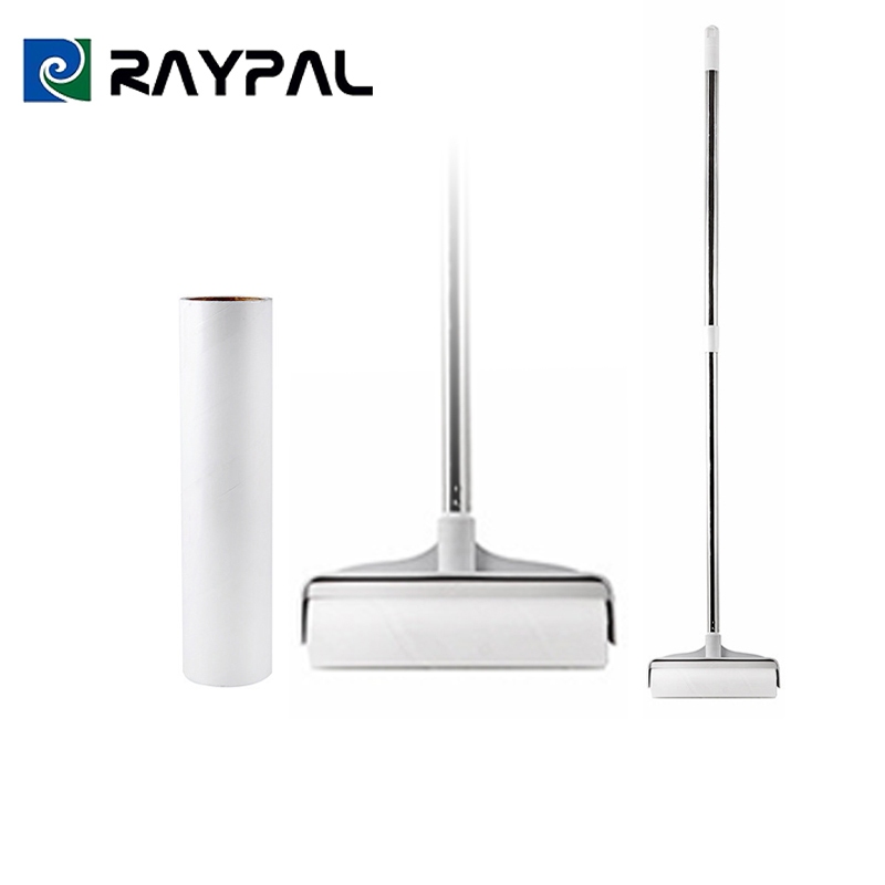 RAYPAL ลูกกลิ้งดักฝุ่น ดูดฝุ่น 24CM ลูกกลิ้งทำความสะอาด ขนสัตว์เลี้ยง ด้ามจับปรับความยาวได้ 25-124cm ลูกกลิ้งขจัดฝุ่น