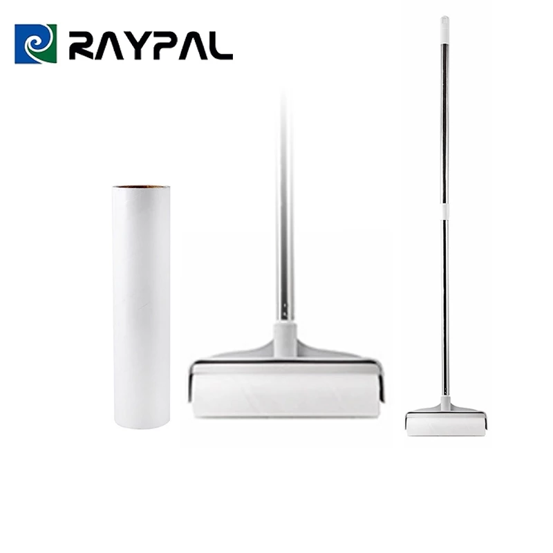 RAYPAL ลูกกลิ้งดักฝุ่น ดูดฝุ่น 24CM ลูกกลิ้งทำความสะอาด ขนสัตว์เลี้ยง ด้ามจับปรับความยาวได้ 25-124cm ลูกกลิ้งขจัดฝุ่น