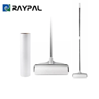 RAYPAL ลูกกลิ้งดักฝุ่น ดูดฝุ่น 24CM ลูกกลิ้งทำความสะอาด ขนสัตว์เลี้ยง ด้ามจับปรับความยาวได้ 25-124cm ลูกกลิ้งขจัดฝุ่น