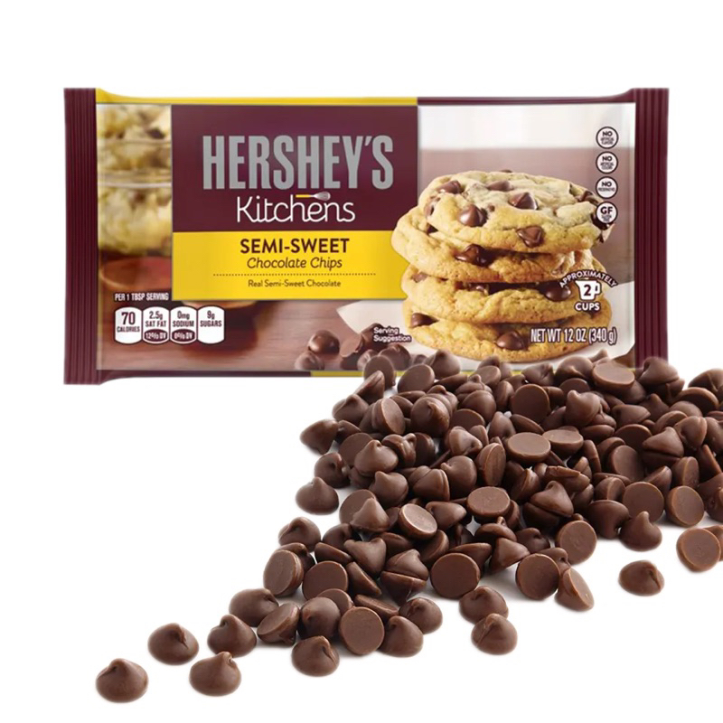 Hershey’s semi - sweet chocolate chips 12oz fl 340กรัม ช็อกโกแลตชิพ🇲🇾