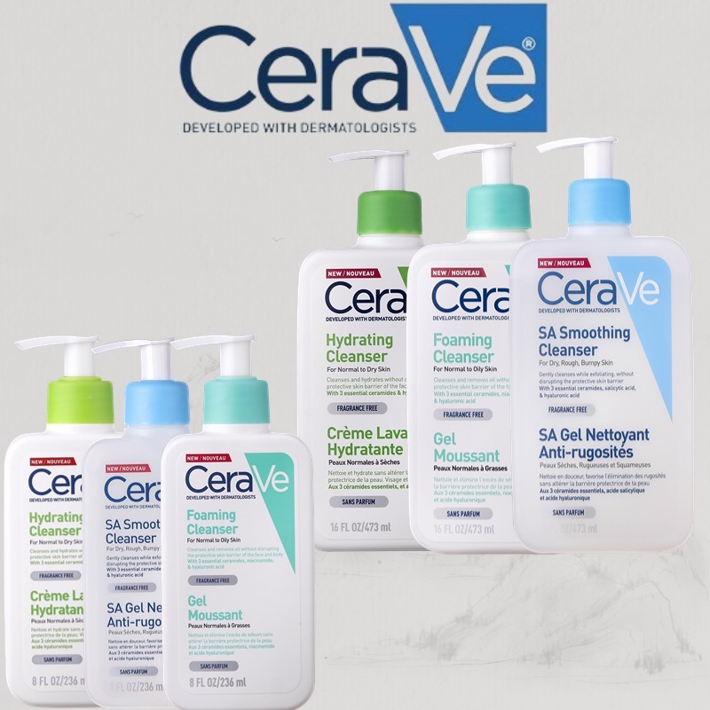 CERAVE SA Smoothing/Foaming/Hydrating Cleanser 236ml/473ml  คลีนเซอร์ผลิตภัณ