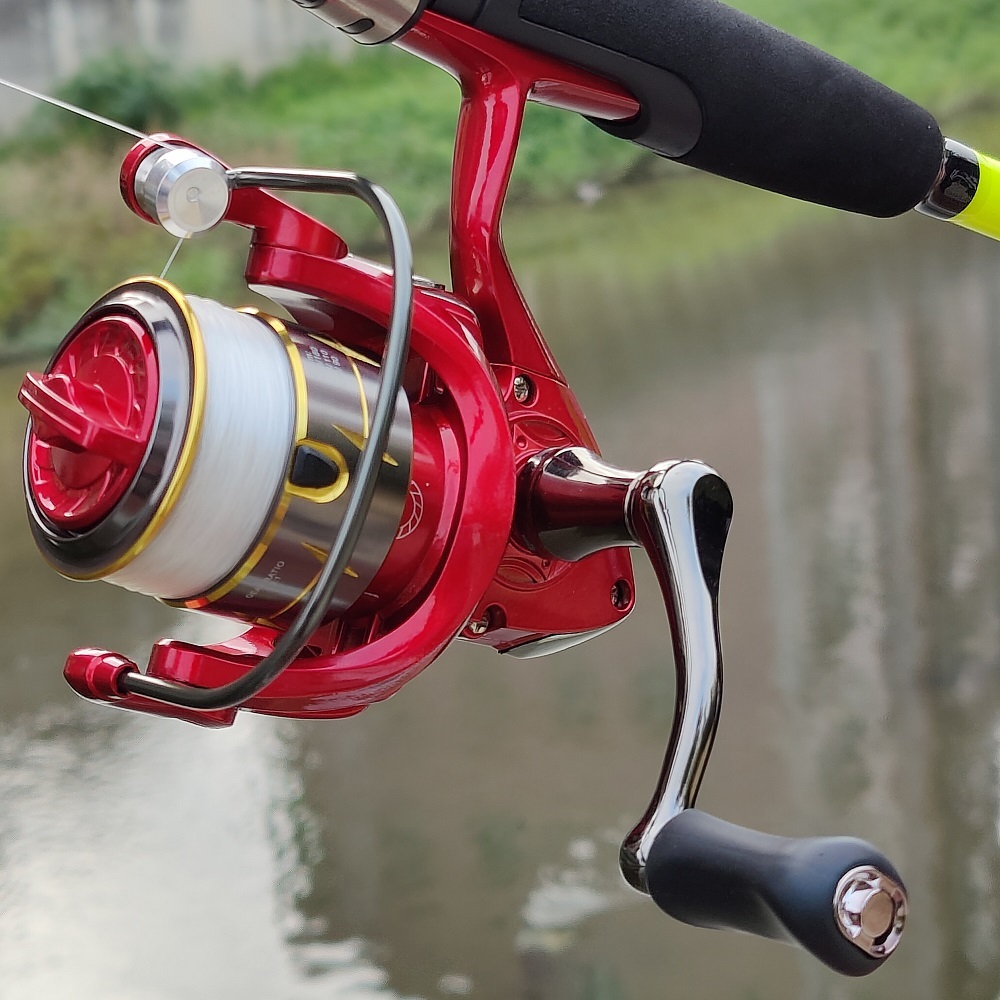 รอกตกปลา รอกสปินนิ่ง อัตราทดเกียร์  รอกสปินนิ่ง รอกตกปลาสปินนิ่ง 5.2: 1 ความเร็วสูง รอก อุปกรณ์ตกปลา รอกสปิน