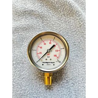 Pressure Gauge Nuova Fima เกจวัดแรงดัน / แรงดูด หน้าปัด 2.5" เกลียว 1/4" เกจสแตนเลสเกลียวออกล่างทองเหลือง NPT&BSP