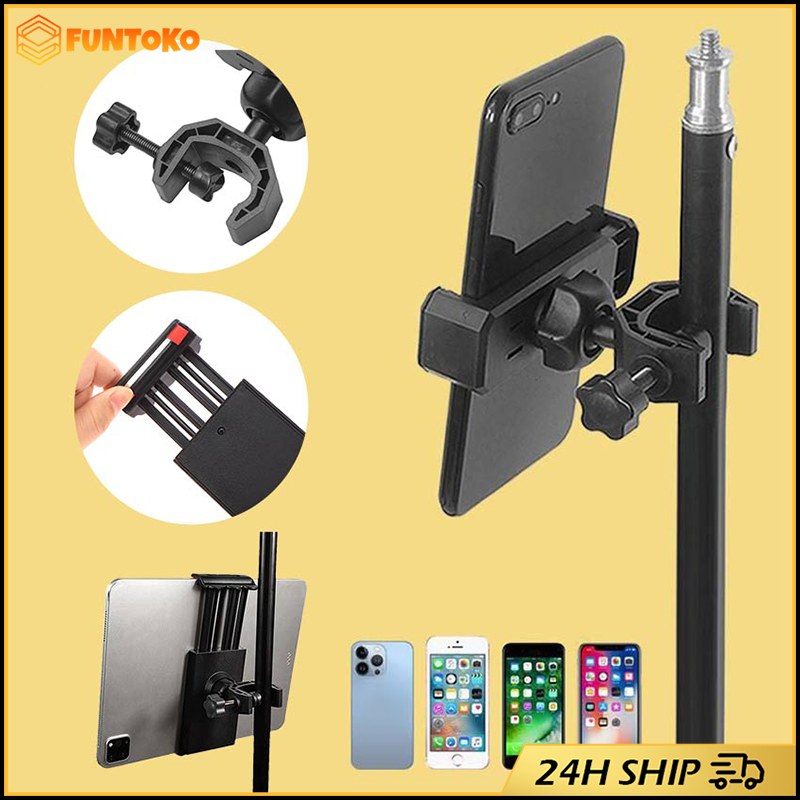 ตัวยึดโทรศัพท์มือถือ ขาตั้งกล้องมือถือ ไอแพด phone holder clip สำหรับLive สด ร้านอยู่กรุงเทพ