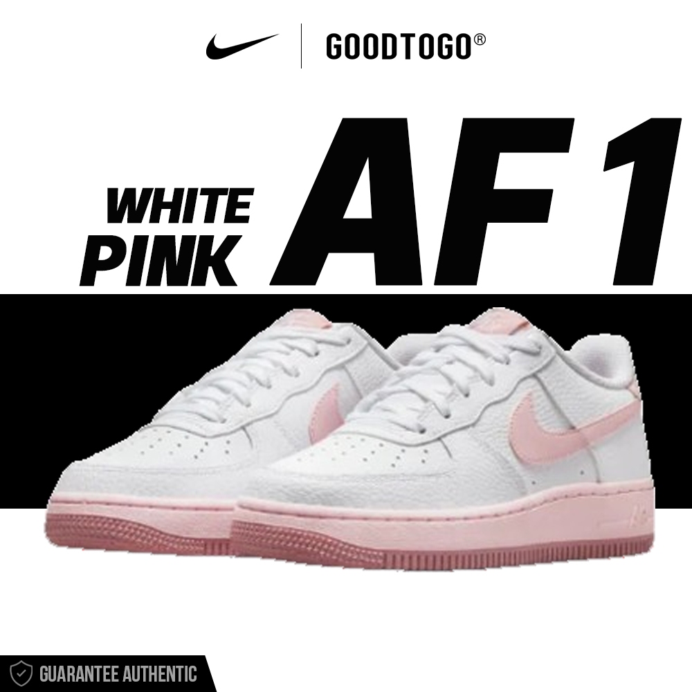แท้💯% Nike Air Force 1 Low GS CT3839-107 White Pink รองเท้าผ้าใบ