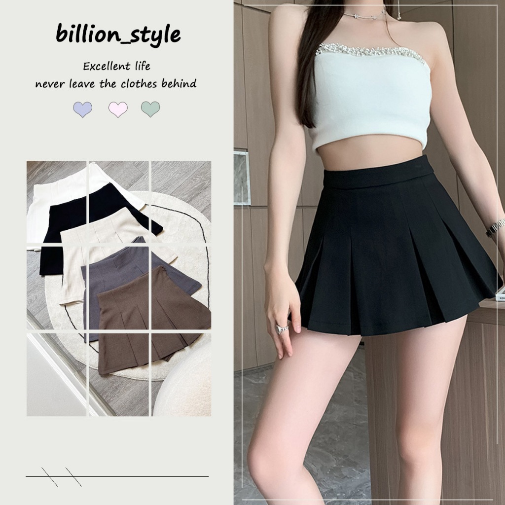 STYLE 8810 TENNIS Cute กระโปรงกางเกงเทนนิส กระโปรงจับจีบ กระโปรงสั้น มีให้เลือกหลายสี