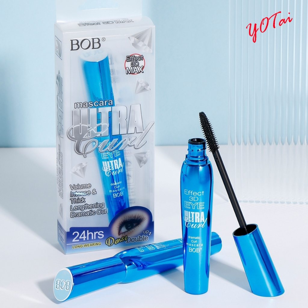 YOTAI มาสคาร่า BOB eyelashes มาสคาร่าฟ้า 3D ปัดขนตา ยิ่งปัดยิ่งยาว เพิ่มใยขนตา หนาขึ้น กันน้ำกันเหงื่อ ติดทนยาวนาน