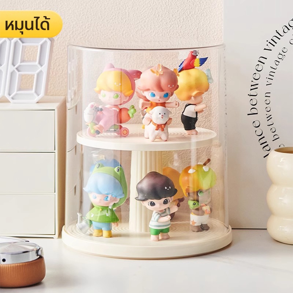 กล่องใส่โมเดล กล่องใส่ art toy กล่อง popmart คุณภาพสูงวัสดุ PET+ABS วางเป็นชั้นๆ สวยกว่า หมุนได้360°กล่องใส่ตุ๊กตา