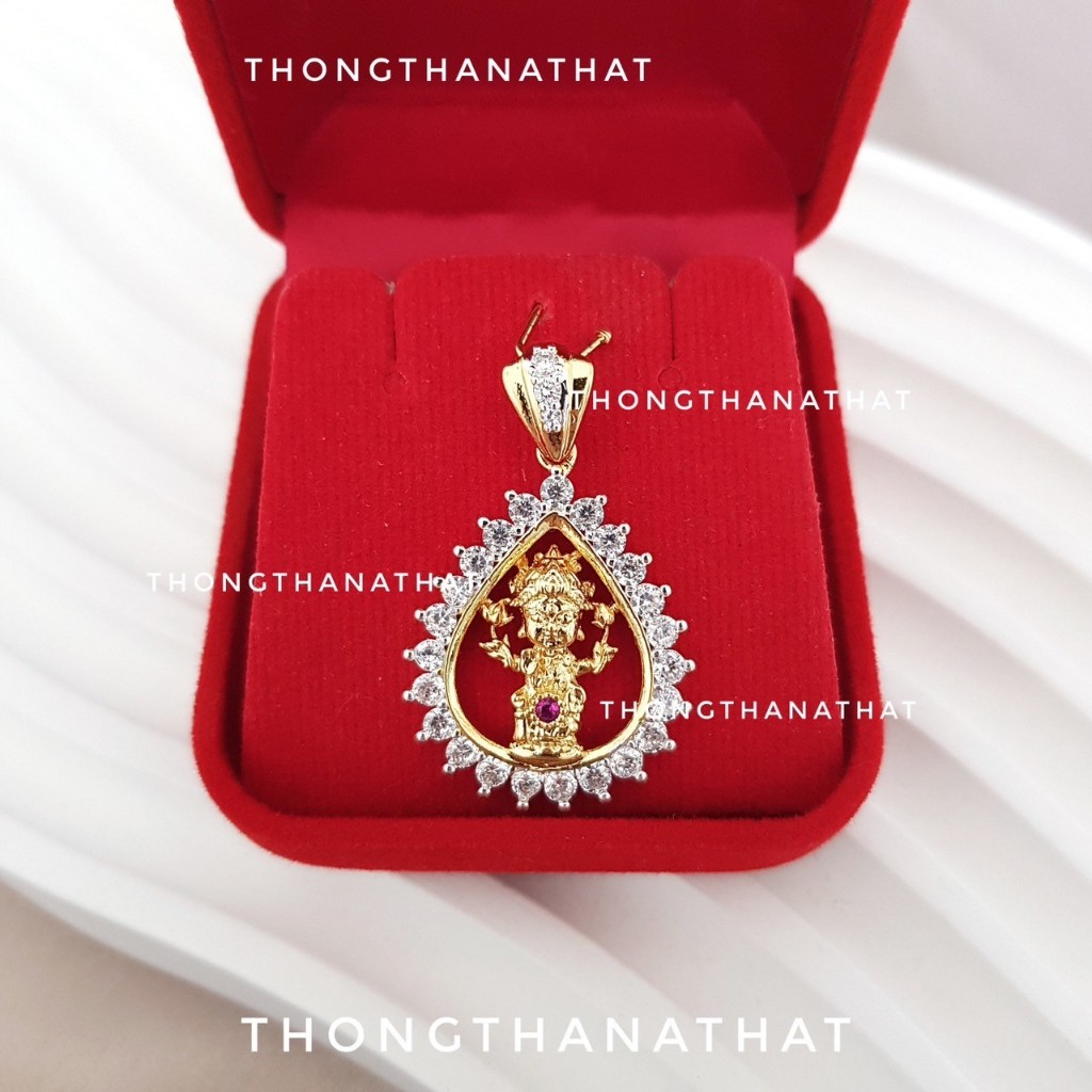 จี้พระแม่ลักษมี ประดับเพชร ทรงหยดน้ำ เสริมความมั่งคั่งร่ำรวย โชคลาภ พระแม่ลักษมี แม่ลักษมี จี้พระแม่ลักษมี จี้มงคล