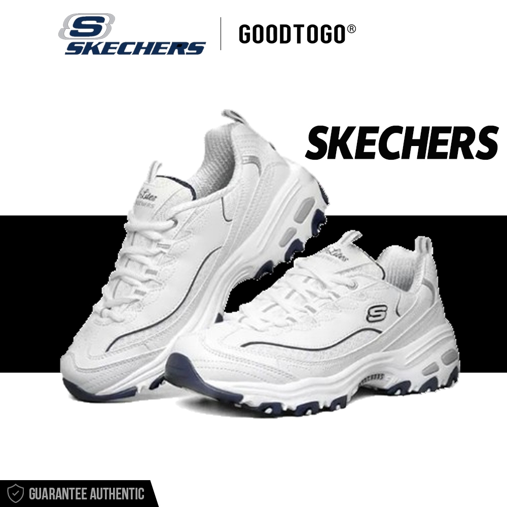 แท้💯% Skechers D'Lites 1.0 low สเก็ตเชอร์ส 99999863-WNV White/Blue