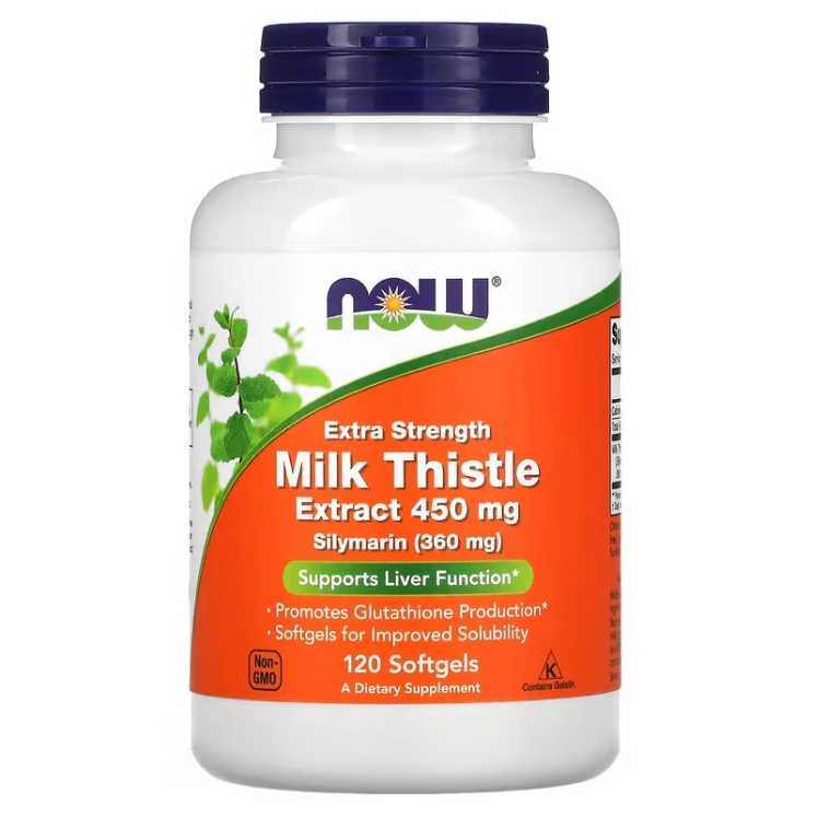 NOW Foods, Milk Thistle Extract, Extra Strength, 450 mg, 120 Softgels