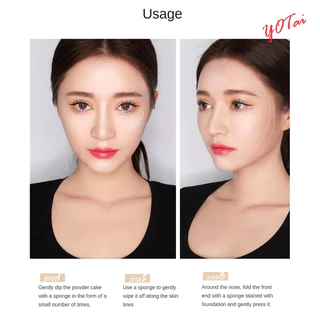 YOTAI ❤️LAMEILA❤️แป้งพัฟ ตลับดำ แป้งเค้กทูเวย์ ผสมรอง พื้น ปรับโทนสีผิว แต่งหน้าติดทนนาน กันน้ำ และ เหงื่อทนยาวนาน