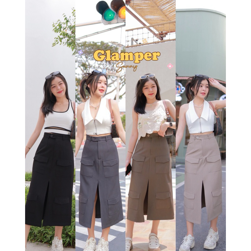 กระโปรงรุ่น Glamper กระโปรงทรงคาโก้
