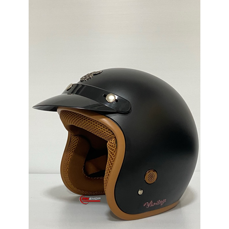 หมวกกันน็อคทรงวินเทจ คลาสสิค SPACE CROWN Vintage รุ่นใหม่ล่าสุด - รูปที่ 2