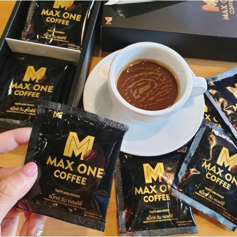 (ไม่แปะชื่อสินค้าหน้ากล่องพัสดุ)กาแฟแม๊กวัน MAX ONE COFFEE 1ซอง