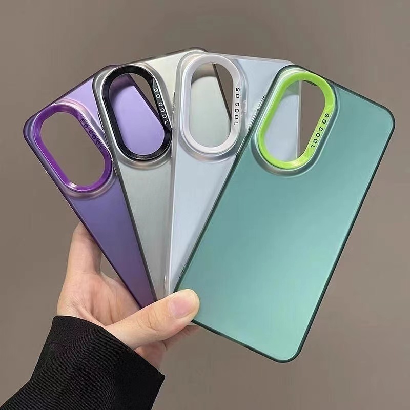 เคสโทรศัพท์ ผิวด้าน ใช่สำหรับ Oppo Reno 10 Pro เคสกันกระแทก ป้องกันมือถือ เคสแข็ง สีสดใส Reno10 Reno10Pro