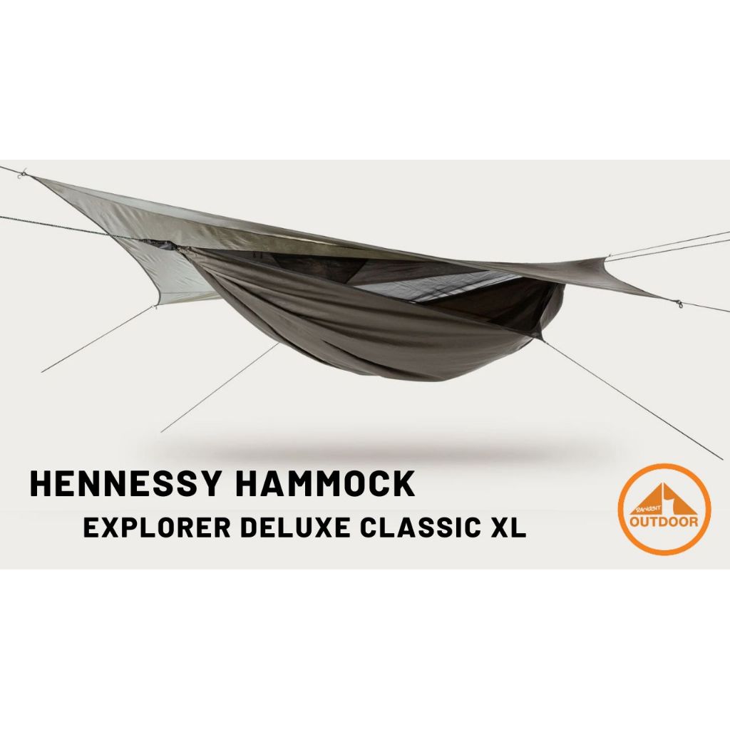 Hennessy Hammock Explorer Deluxe Classic XL เปลมุ้งพร้อมฟรายชีท นำ้หนักเบาเหมาะทุกสภาพอากาศ