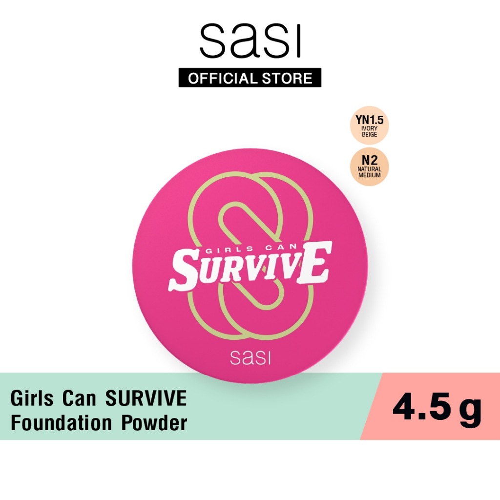 sasi ศศิ เกิร์ล แคน เซอร์ไวฟ์ ฟาวน์เดชั่น พาวเดอร์( 4.5กรัม) Girls Can SURVIVE Foundation Powder (4.5g.)