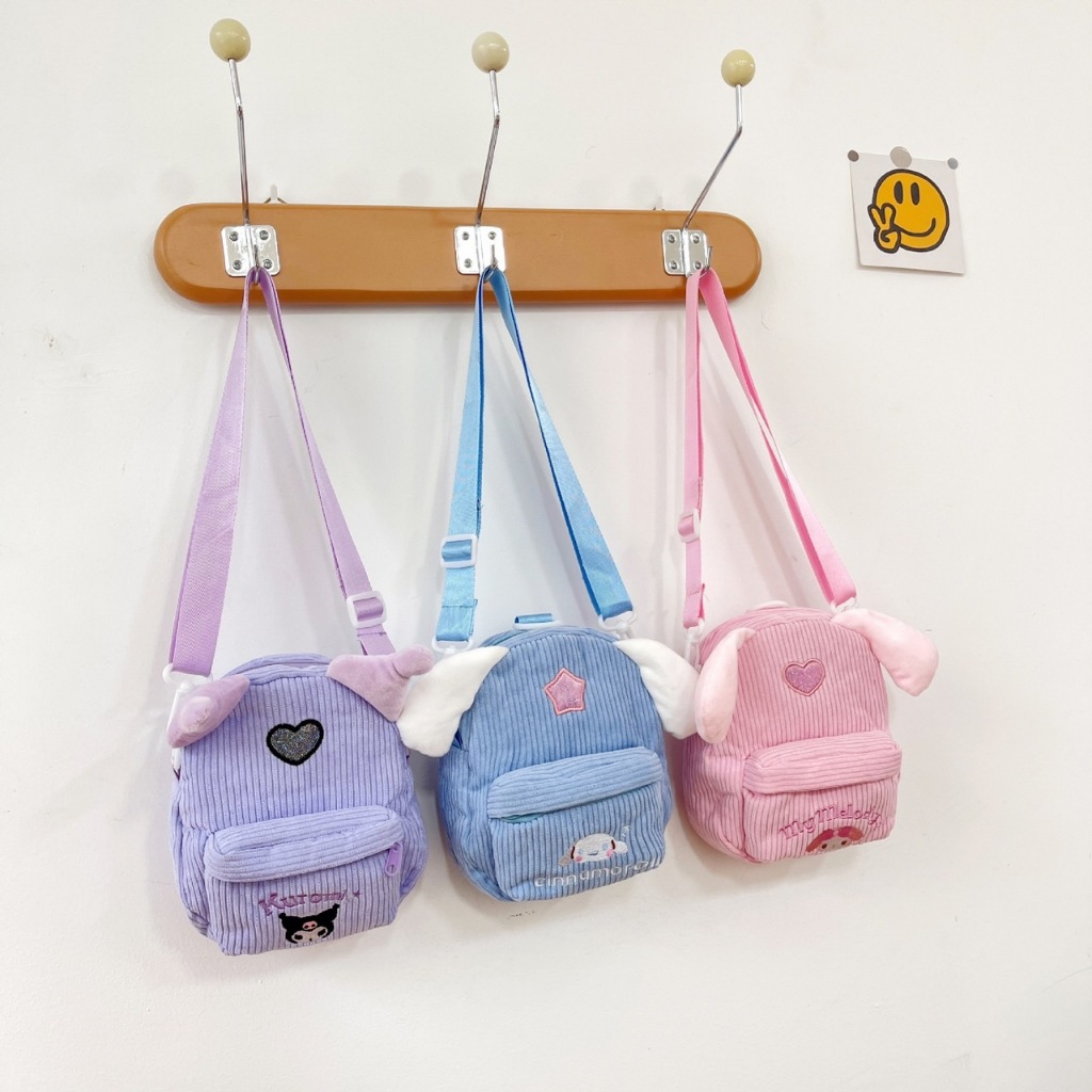 (พร้อมส่ง)J10158กระเป๋าสะพายไหล่ ผ้าลูกฟูก ขนาดเล็ก ลายการ์ตูนสุนัขน่ารัก สําหรับเด็กผู้หญิง