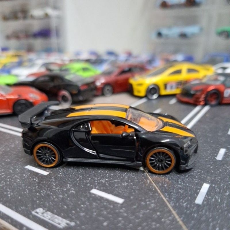 Majorette รถโมเดล BUGATTI CHIRON Pur Sport สีดำลายส้ม