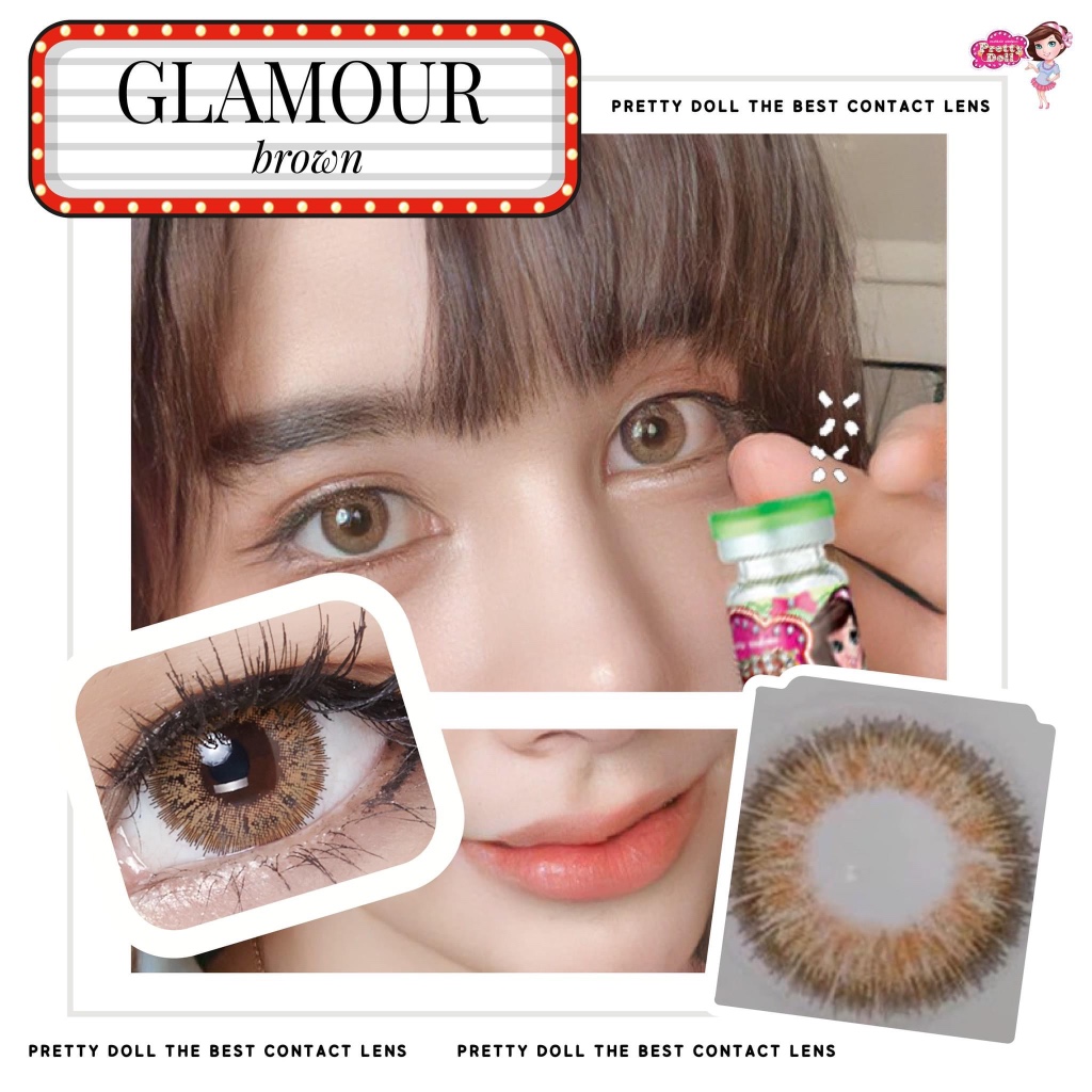 💖Glamour สายตาปกติ ถึง -7.50 บิ๊กอาย Pretty doll