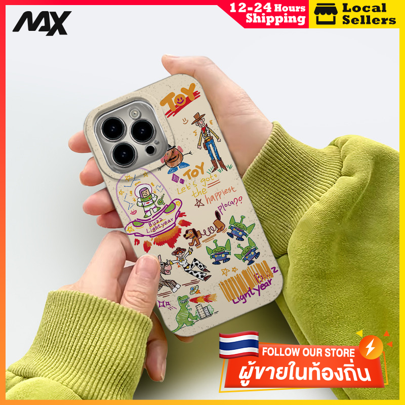 MAX เคสนิ่ม ลายการ์ตูน Toy Story น่ารัก ย่อยสลายได้ เป็นมิตรกับสิ่งแวดล้อม IPhone 11 13 14 12 15 Pro MAX 7Plus XR 6