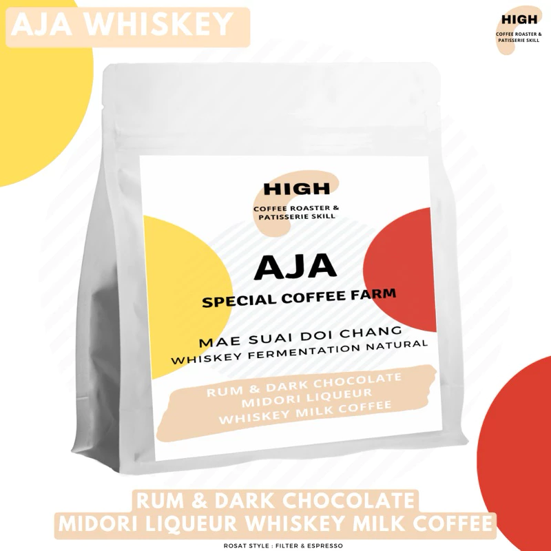 เมล็ดกาแฟ AJA WHISKEY FERMENTATION NATURAL แม่สรวย ดอยช้าง จังหวัดเชียงราย