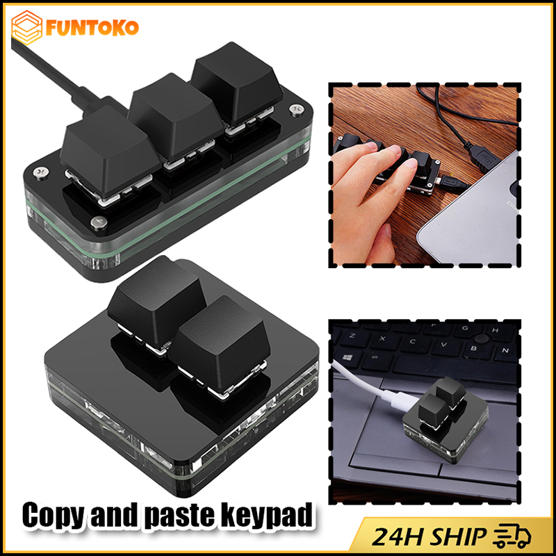 คีย์บอร์ดเล่นเกมขนาดเล็ก แป้นพิมพ์ gaming keyboard 2/3 Key copy paste