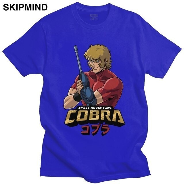 เสื้อยืด พิมพ์ลายกราฟิกการ์ตูนอนิเมะ Space Adventure Cobra 80S สไตล์ญี่ปุ่น สําหรับผู้ชาย