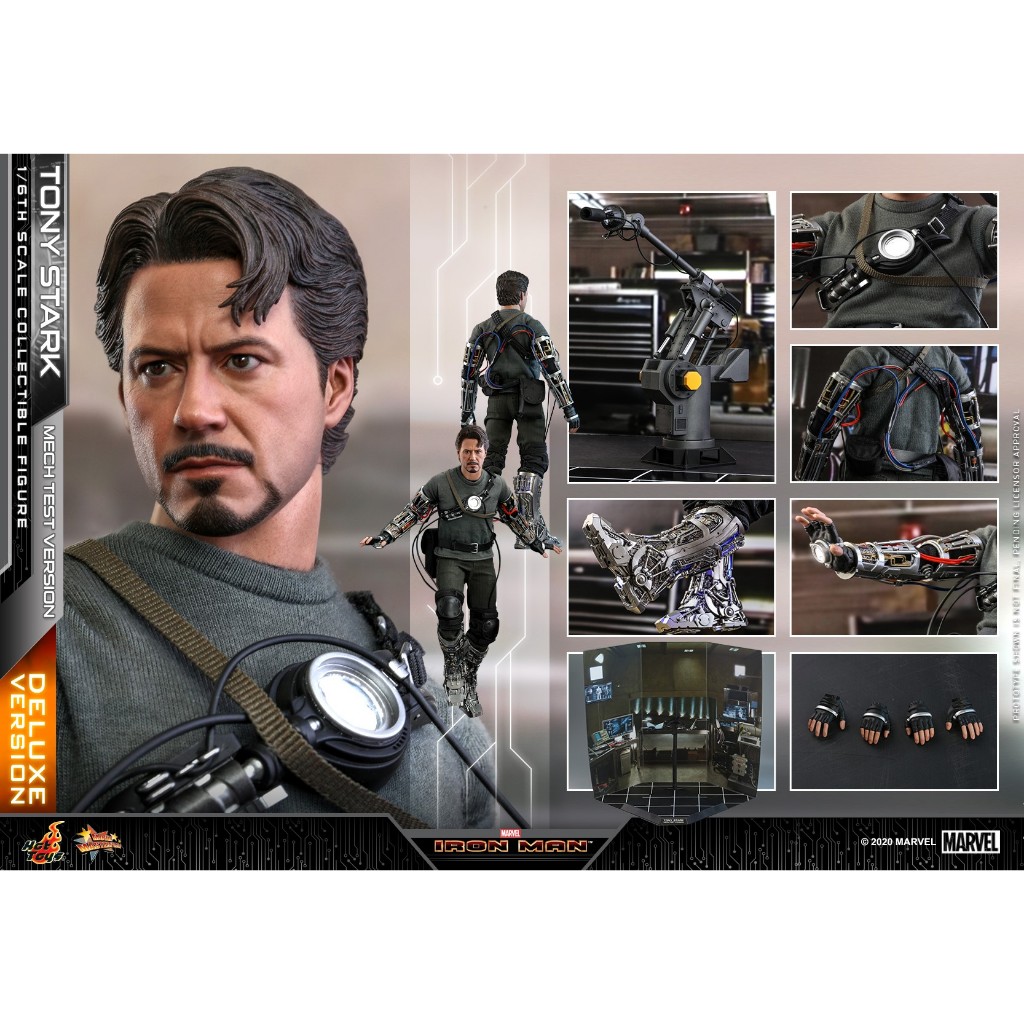 Hot Toys MMS582 1/6 Iron Man - Tony Stark (Mech Test Version) (Deluxe Version)  (ku)  สินค้าใหม่