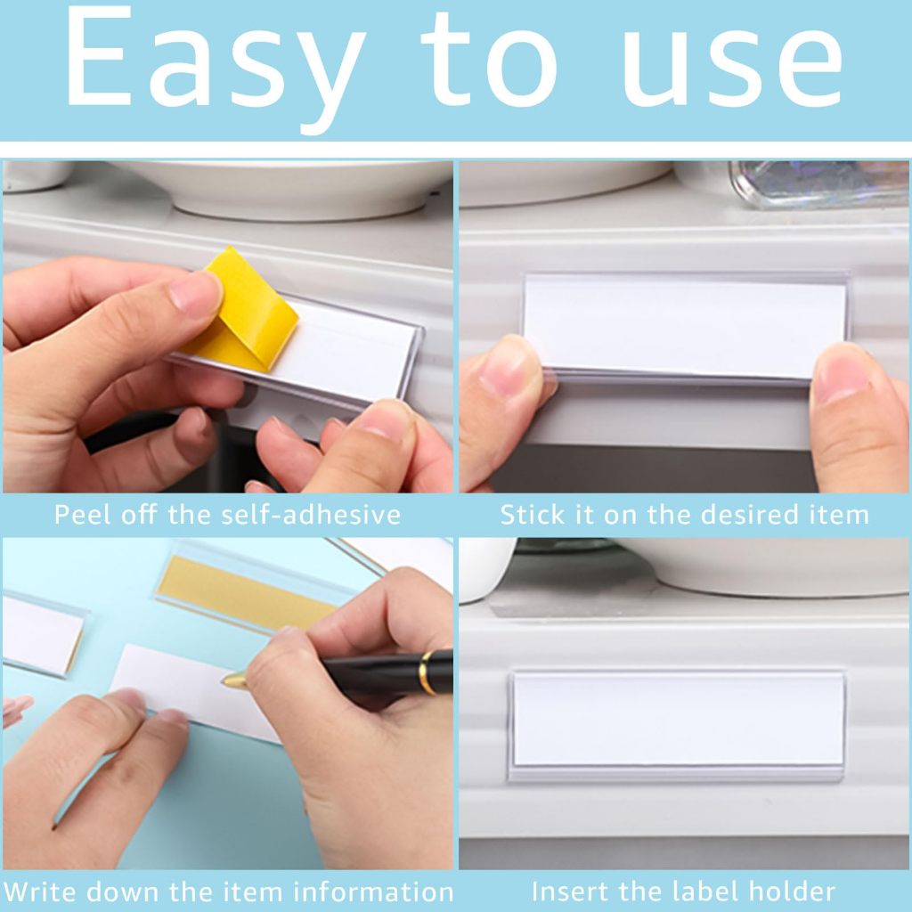 10 ชิ้น ป้ายราคาพลาสติก เทปและกาว ป้ายราคาพลาสติกสำหรับใส่ราคา ด้านหลังเป็นแถบกาว ขนาด - รูปที่ 6