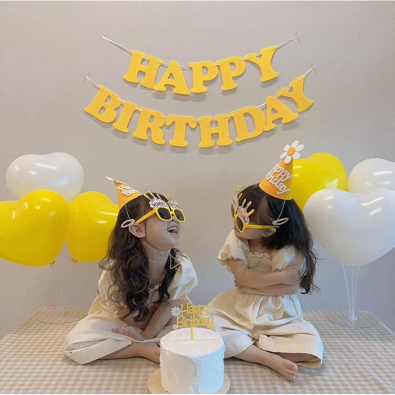 [พร้อมส่ง] ป้ายแขวนHBD ป้ายวันเกิด ป้ายHappy Birthday ป้ายแขวนตกแต่ง ปาร์ตี้