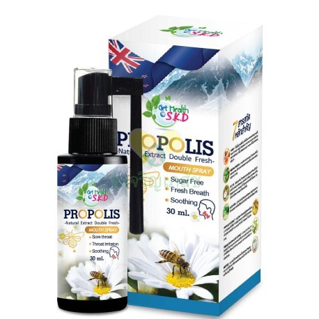 ^โพรพอลิส เมาส์ สเปรย์ GET HEALTH Propolis Natural Extract Double Fresh Mouth Spray (30 ml.)