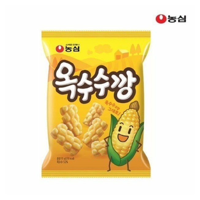 ขนมเกาหลี Nongshim Oksusukang Corn Snack 70g นงชิม ขนมทอด อ๊กซูซูกัง รสข้าวโพด 옥수수깡 사진