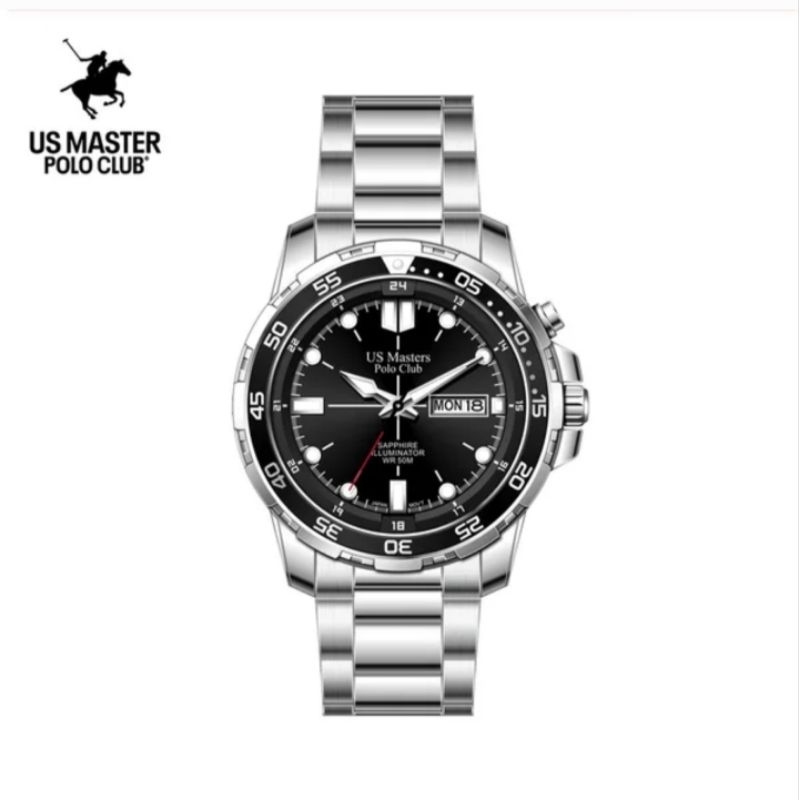 US MASTER POLO CLUB นาฬิกาข้อมือผู้ชาย รุ่น USM-DA02 ของแท้100% กันน้ำลึก 30เมตร รับประกันศูนย์ 1 ปี