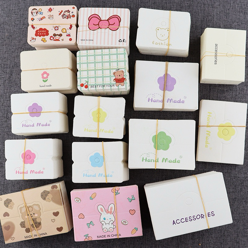หัวกระดาษ6.2x5 Cm. หัวถุง กระดาษแป้น ขนาด 50 แผ่น พร้อมส่งจาก กทม.