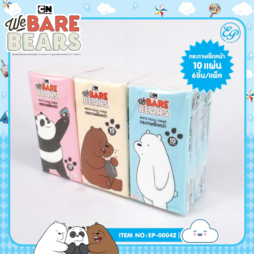 กระดาษทิชชู่แบบพกพา หนา 3 ชั้น  5 แพ็ค (1แพ็คมี6ห่อเล็ก)