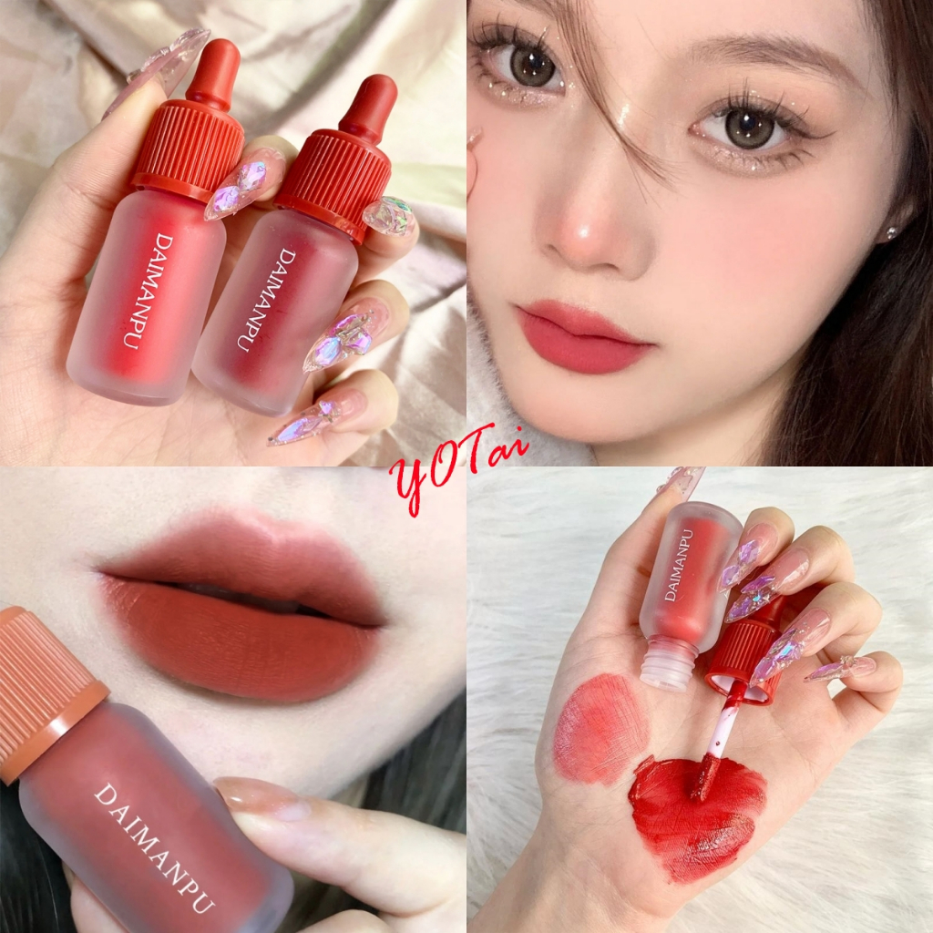 YOTAI ❤️DAIMANPU❤️ ลิปสติก กับลิปจุ่มเนื้อเวลเวท ติดทนนาน ให้ความเบาไม่หนักปาก โทนสีสวยมาก กันน้ำ กันเหงื่อ ติดทนยาวนาน