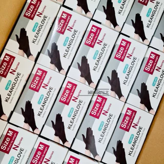 ใหม่✨ส่งไว 4ขนาด✅ ถุงมือไนไตร อนามัย 100ชิ้น ไม่มีแป้ง Nitrile Gloves ถุงมือไนไตรสีดำ สีฟ้า การแพทย์ คลีนโกรฟ แบบหนา