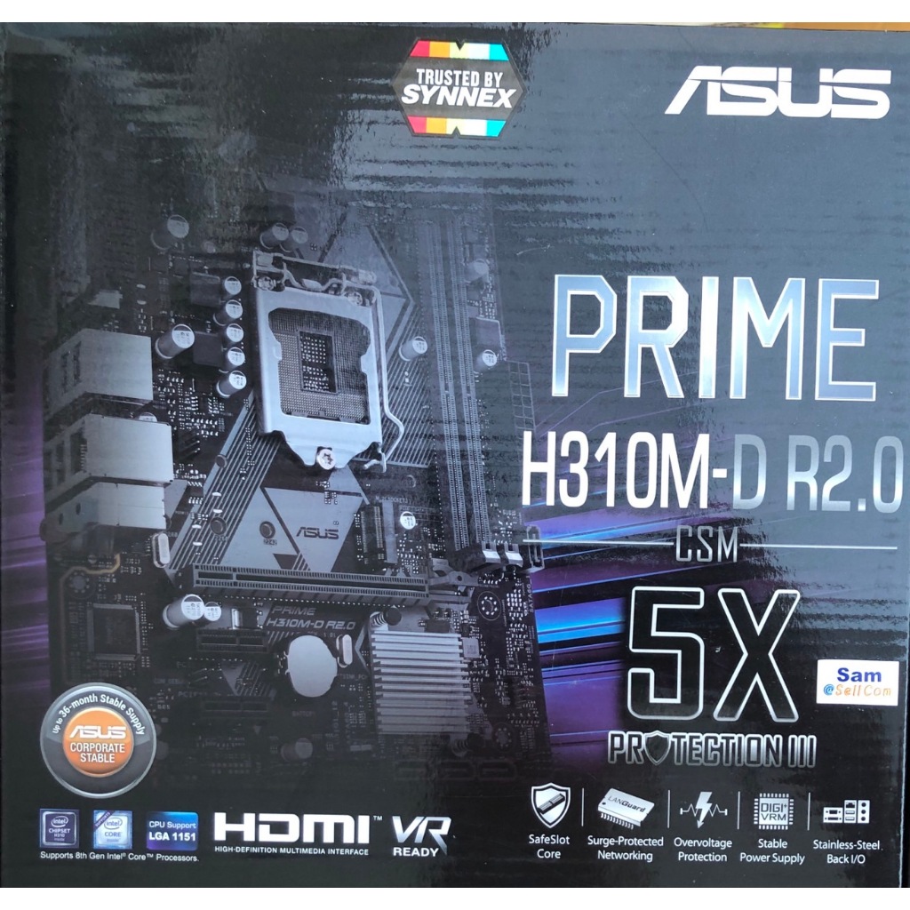 MAINBOARD (เมนบอร์ด) 1151 ASUS PRIME H310M-D R2.0/CSM มือสอง